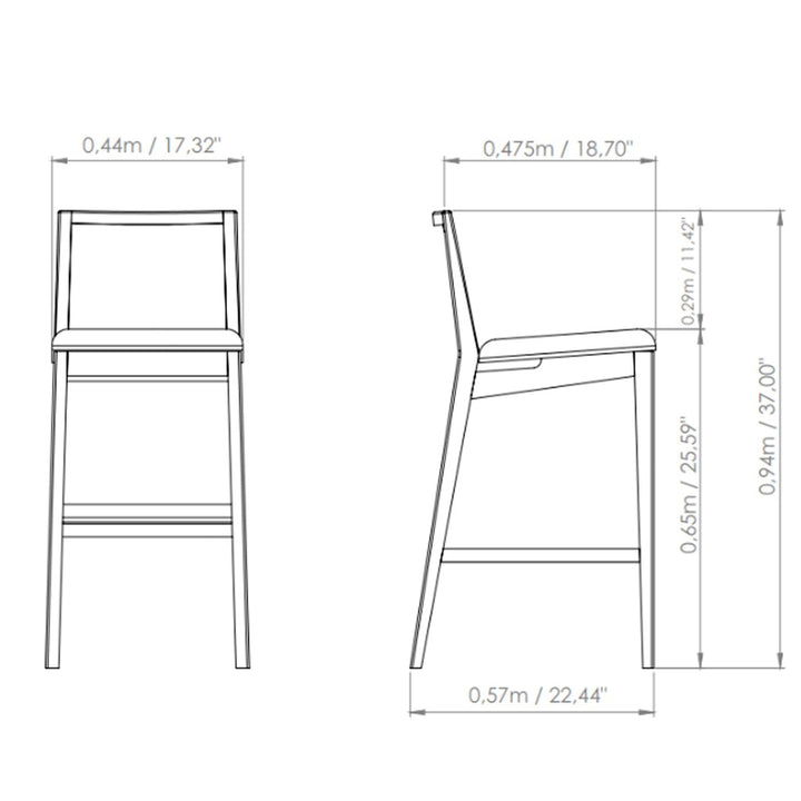 Nardia Cane Counter Stool — line