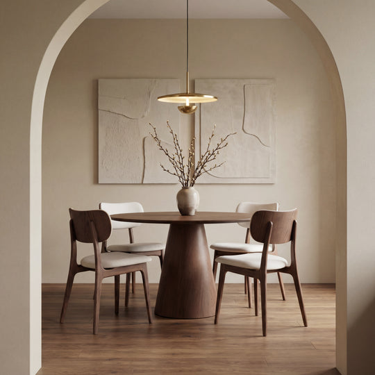 Bahia Organic Dining Table - Nogal lifestyle
