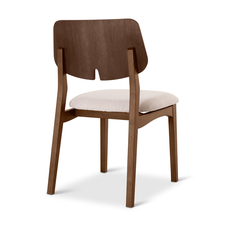 Beth Dining Chair - Medley Ivory,Nogal