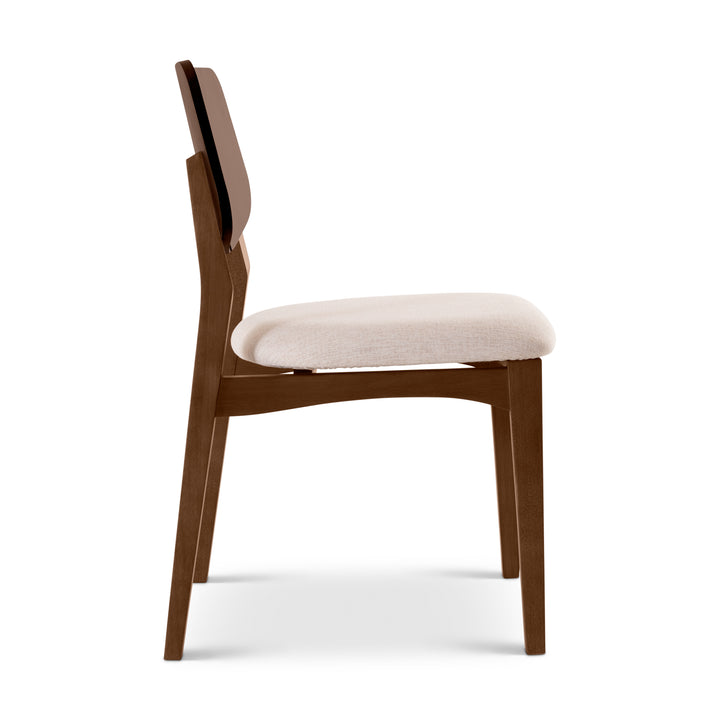 Beth Dining Chair - Medley Ivory,Nogal