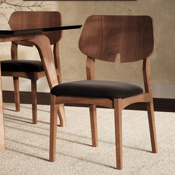 Beth Dining Chair - Shimmy Black,Nogal