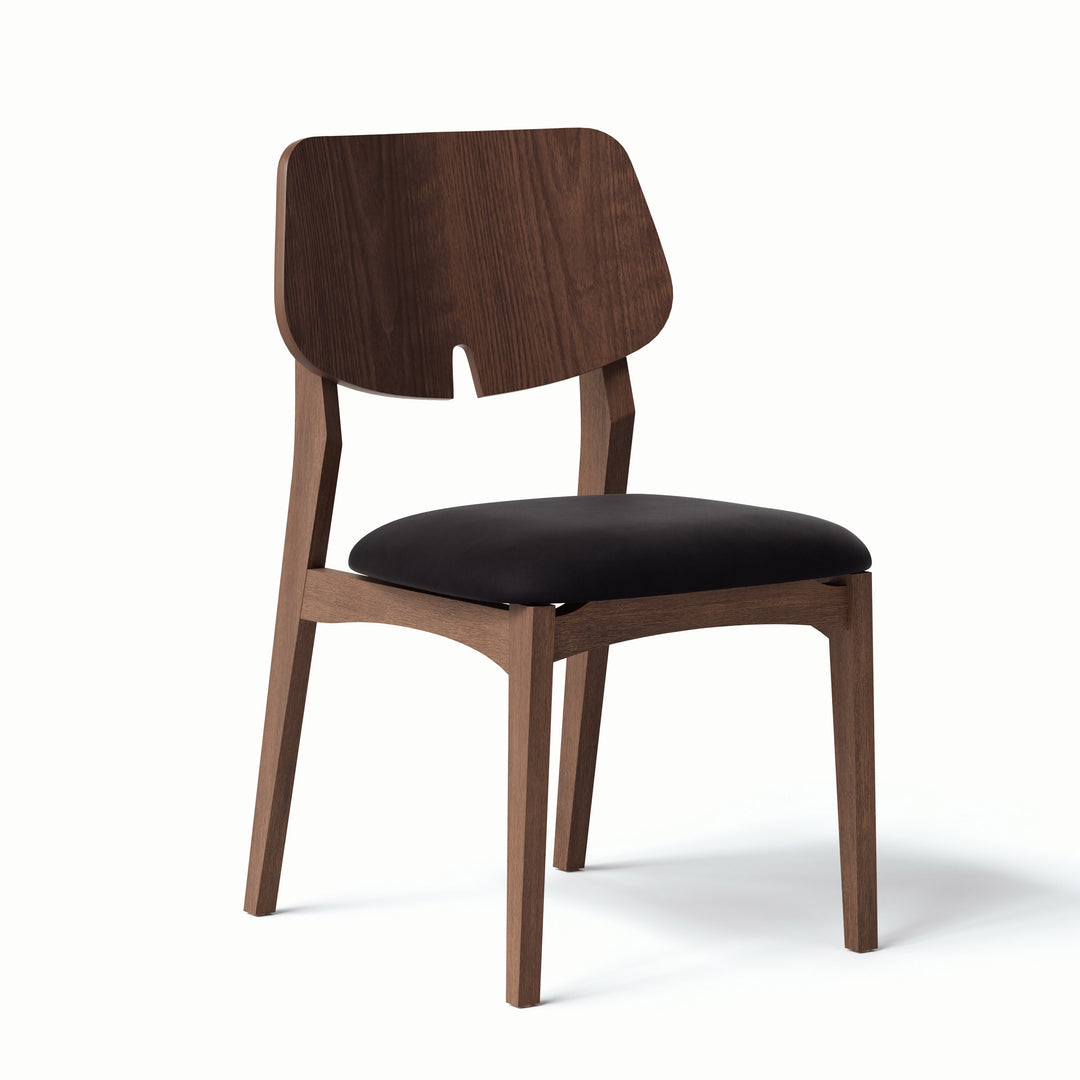 Beth Dining Chair - Shimmy Black,Nogal