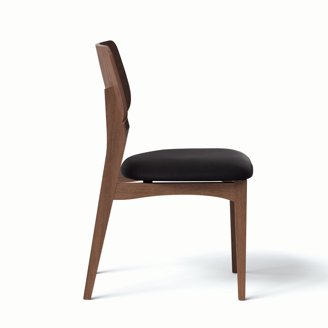 Beth Dining Chair - Shimmy Black,Nogal