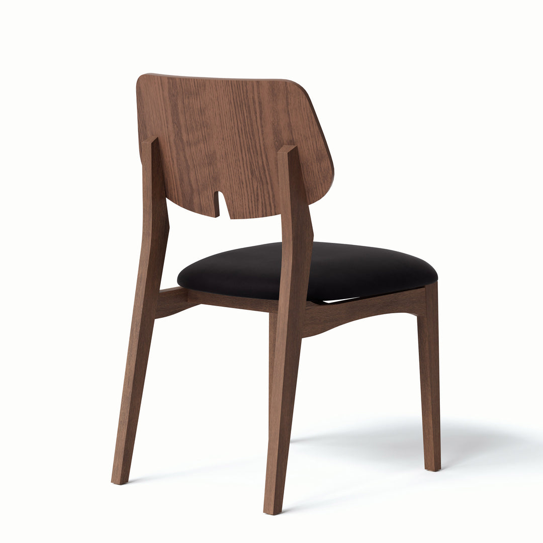 Beth Dining Chair - Shimmy Black,Nogal