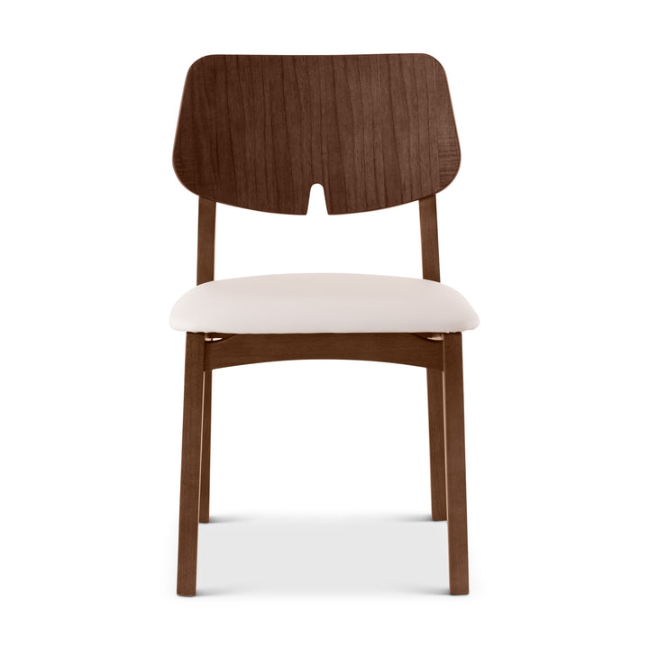 Beth Dining Chair - Shimmy Cream,Nogal