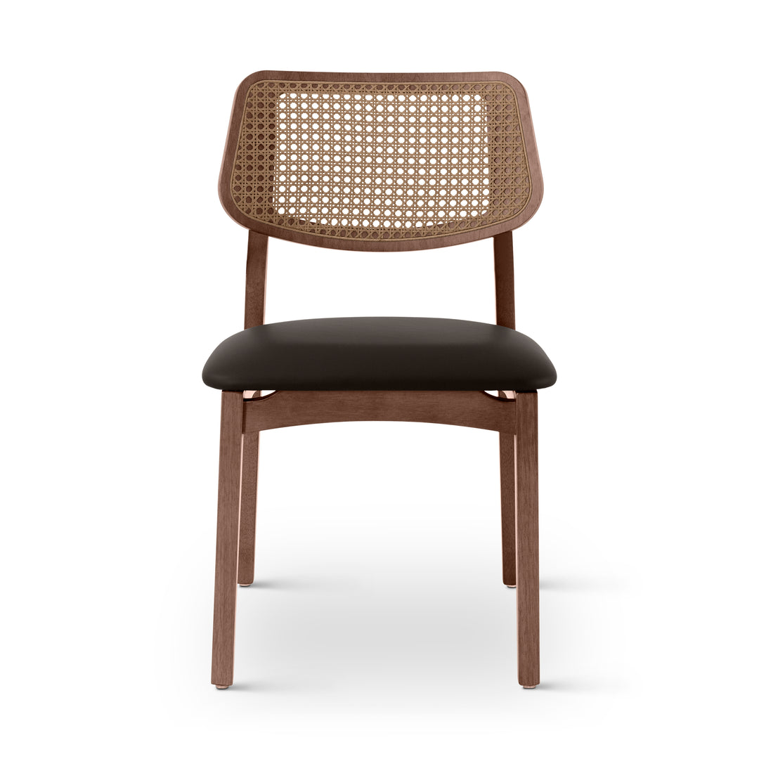 Beth Cane Dining Chair - Shimmy Black,Nogal