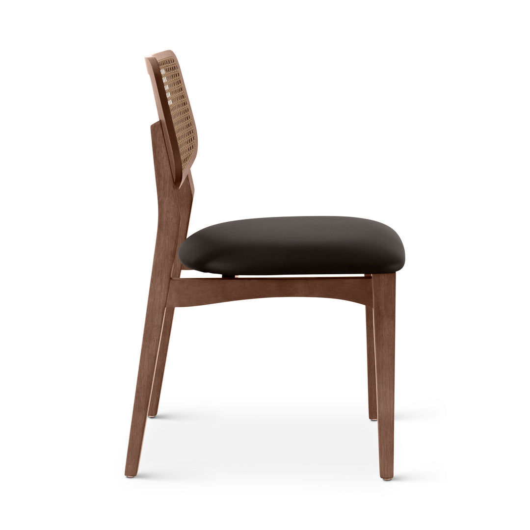 Beth Cane Dining Chair - Shimmy Black,Nogal