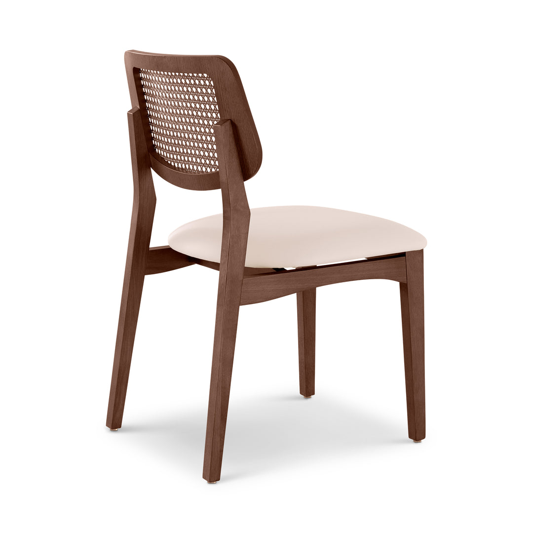 Beth Cane Dining Chair - Shimmy Cream,Nogal