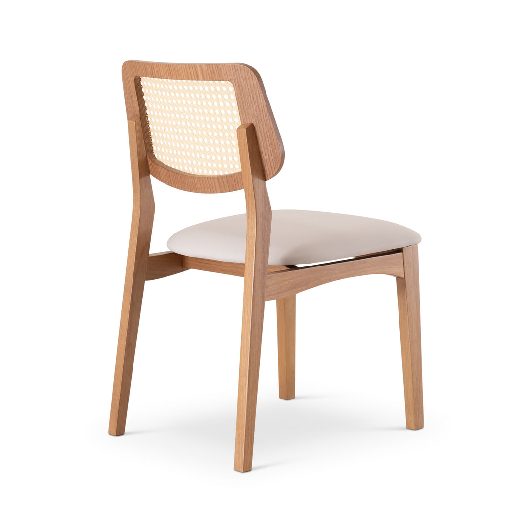 Beth Cane Dining Chair - Shimmy Cream,Damasco,Natural