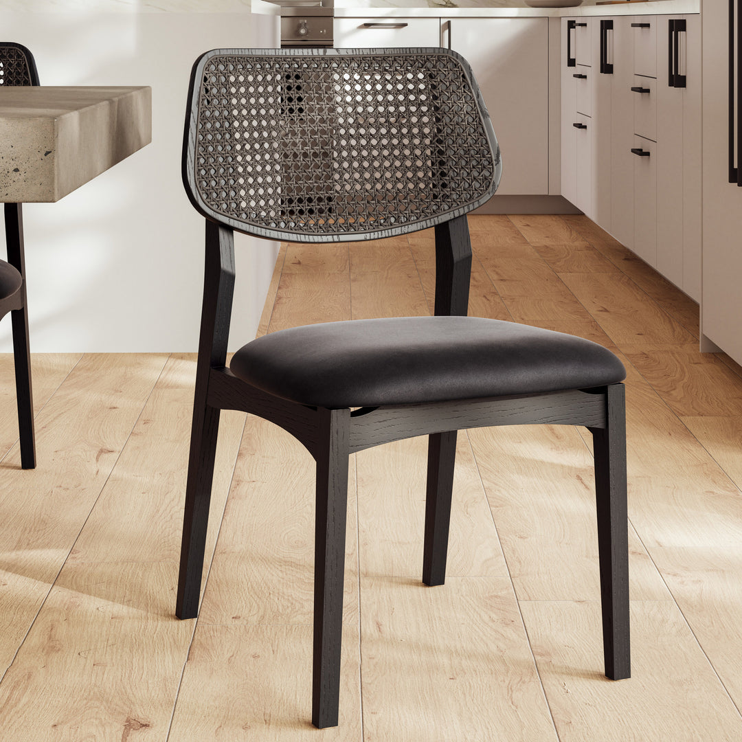 Beth Cane Dining Chair - Shimmy Black,Ebano