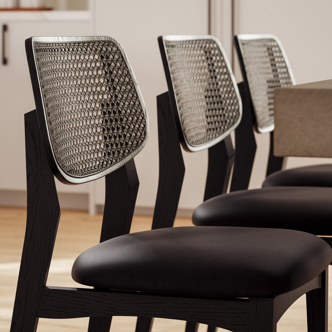 Beth Cane Dining Chair - Shimmy Black,Ebano
