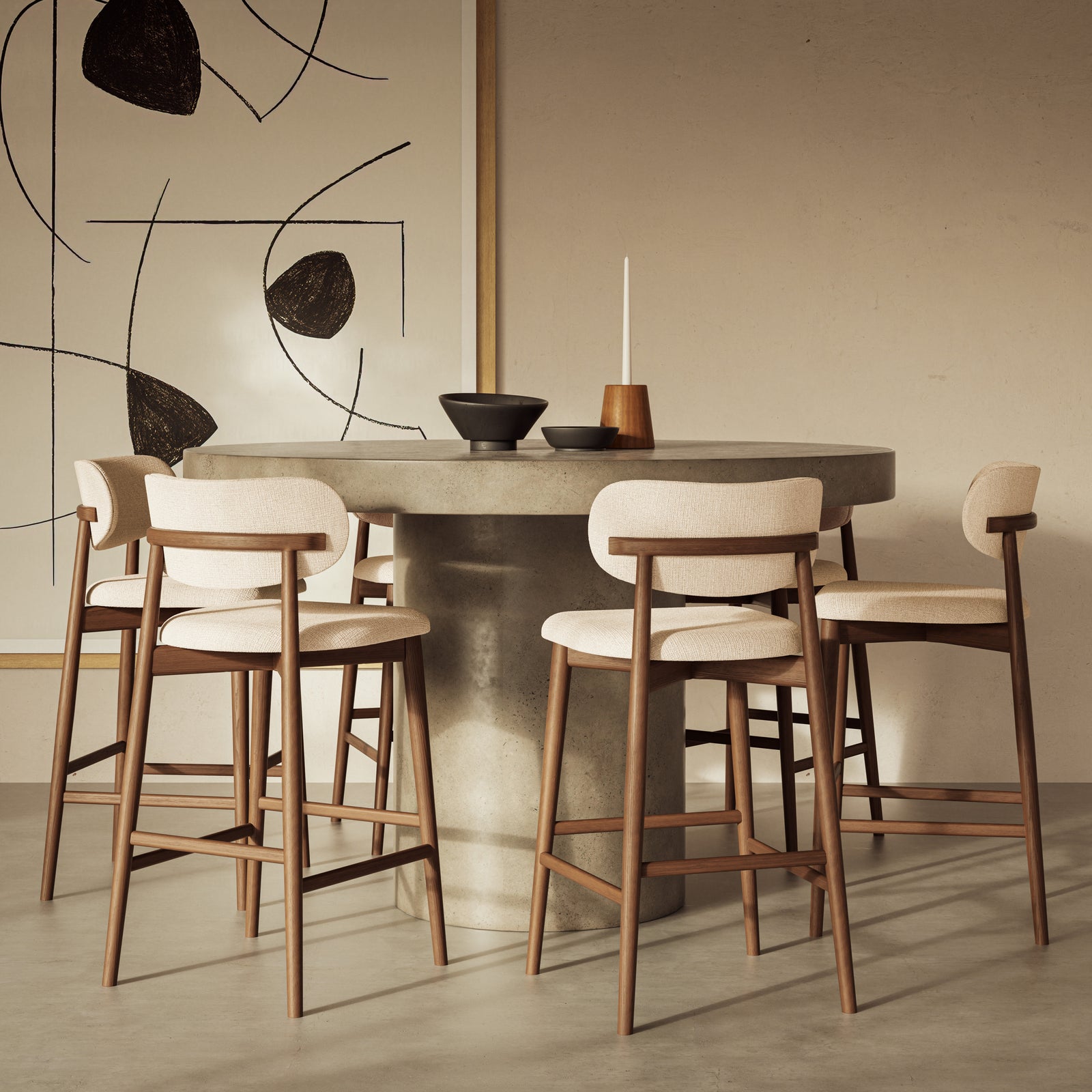 Lucia Counter Stool - Harvest Natural,Nogal lifestyle