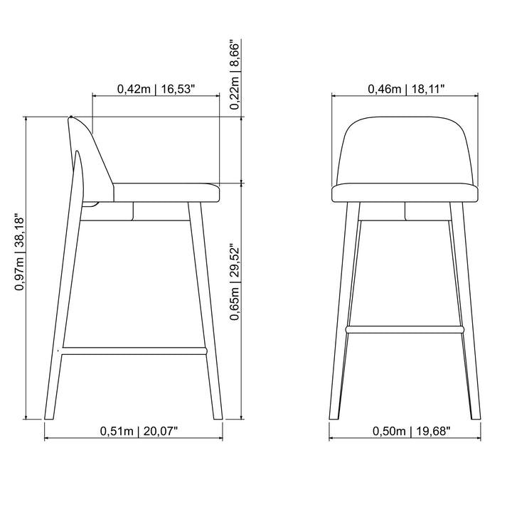Tonia Counter Stool — line
