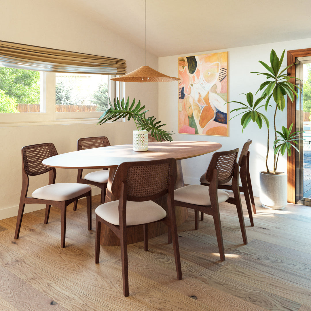 Fortaleza Oval Dining Table - Nogal