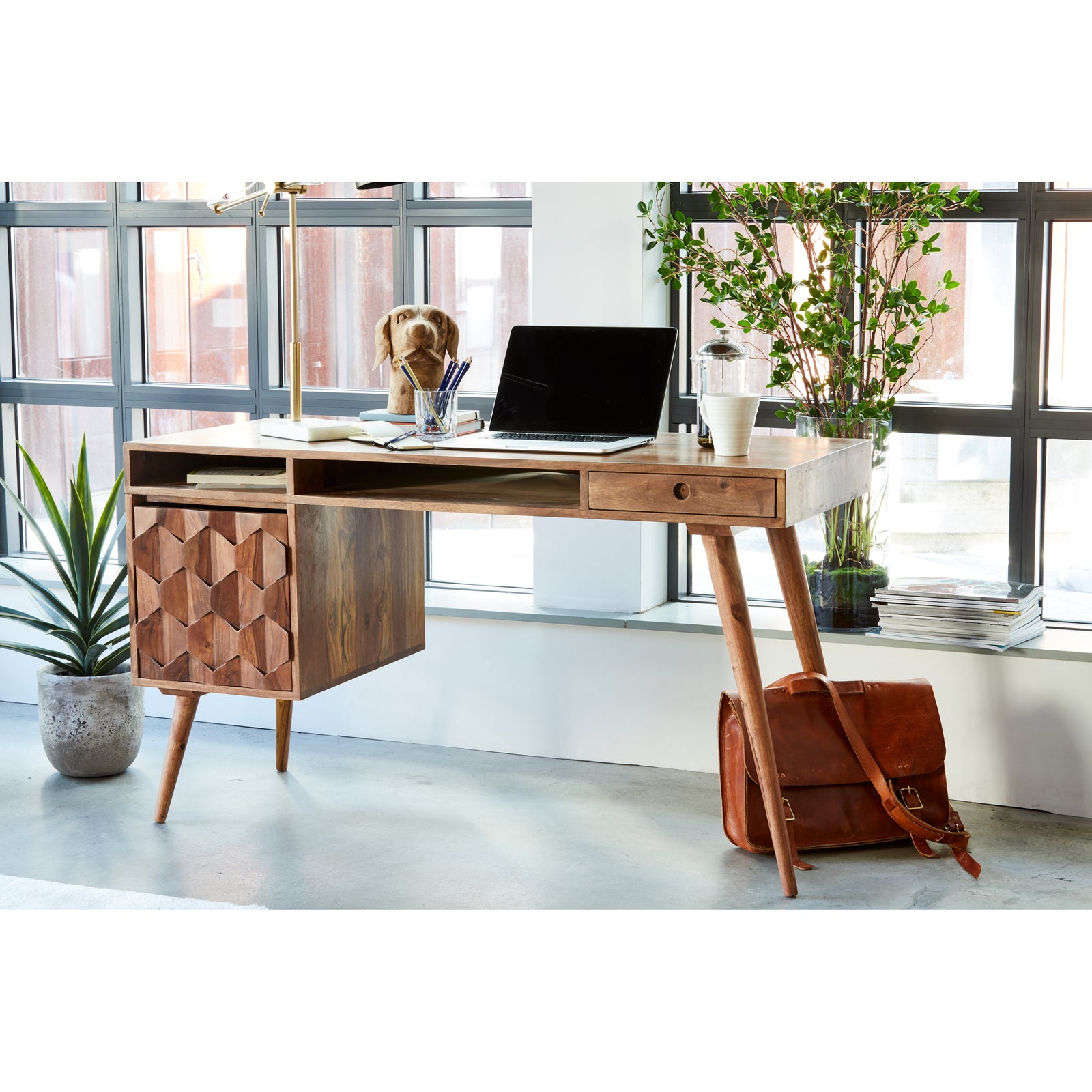 Moe's Home Collection - O2 Desk Brown - BZ-1024-24-0 | American Home Furniture
