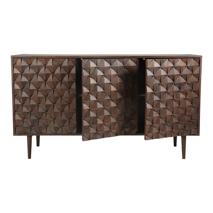 Moe's Home Collection - Pablo 3 Door Sideboard Brown - BZ-1039-03 | American Home Furniture