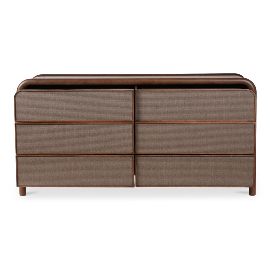 American Home Furniture Moe's Home Collection Rye 6 Drawer Dresser