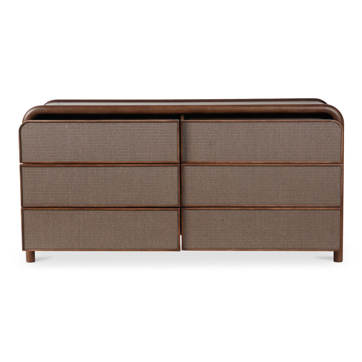 American Home Furniture Moe's Home Collection Rye 6 Drawer Dresser