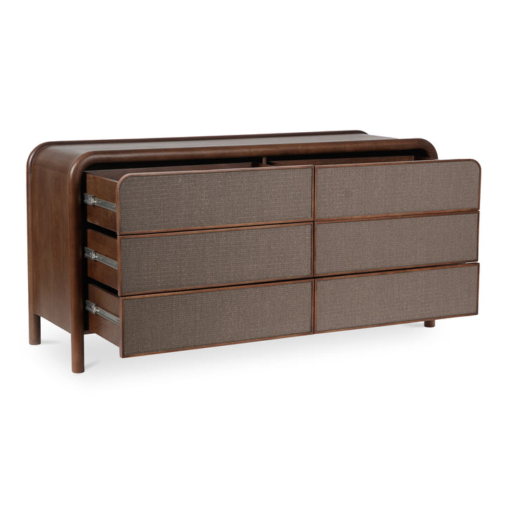 American Home Furniture Moe's Home Collection Rye 6 Drawer Dresser