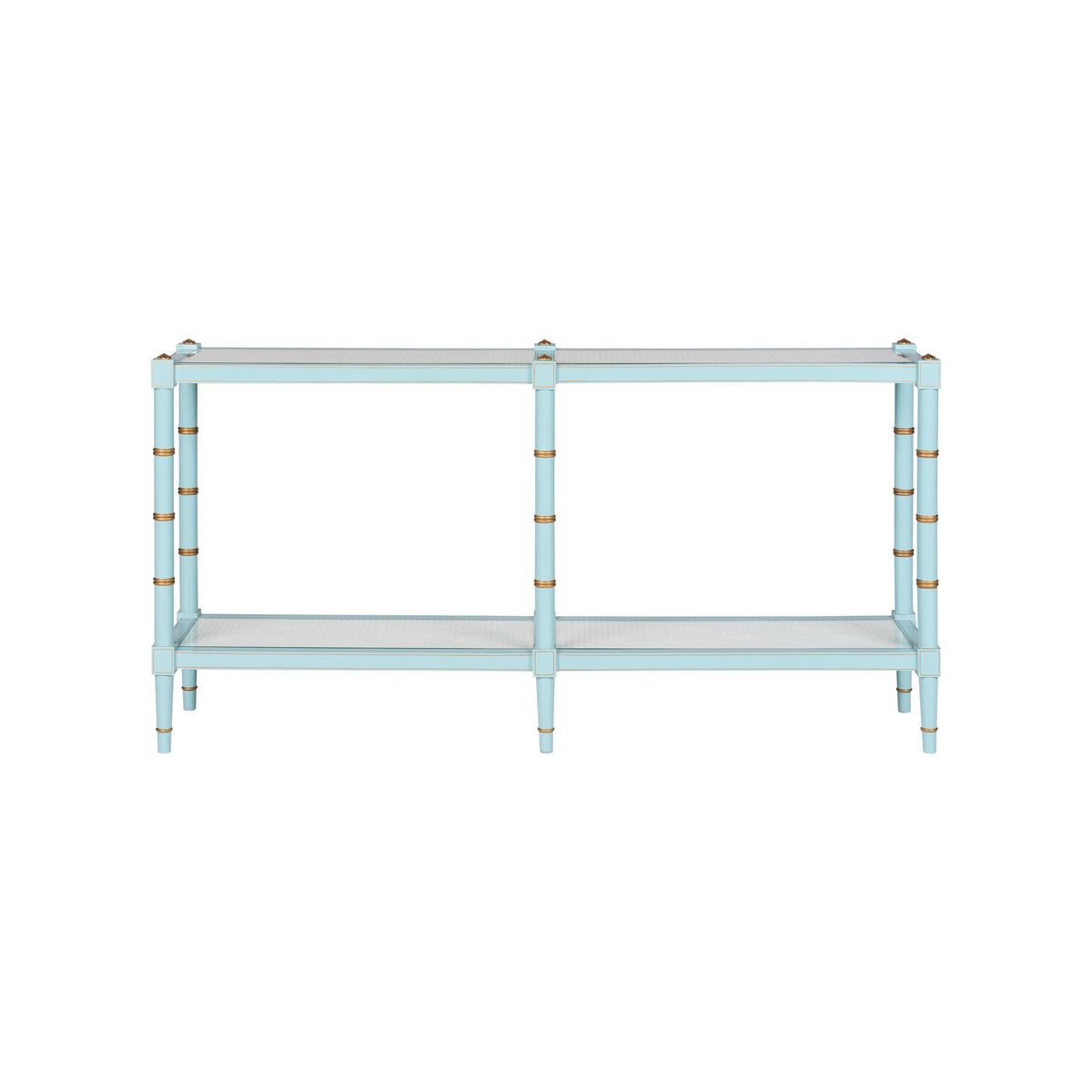 Conner Cane Sofa Table Blue - C10055