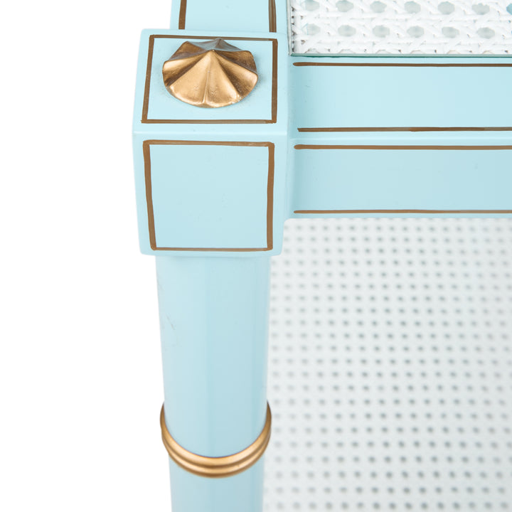 Conner Cane Sofa Table Blue - C10055
