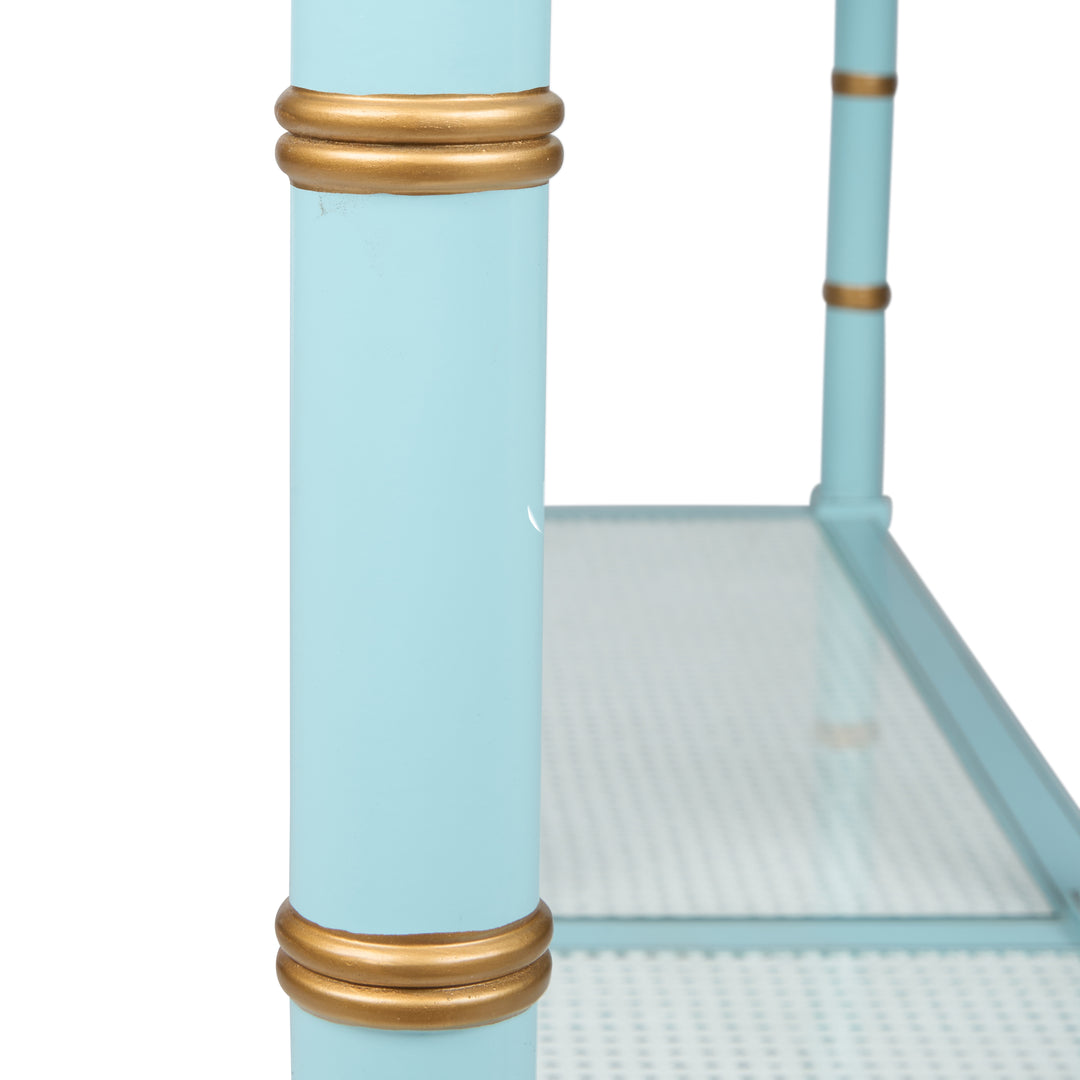 Conner Cane Sofa Table Blue - C10055