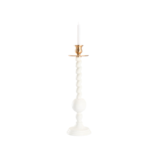 Solid Wood Barley Twist Candlestick - C10084