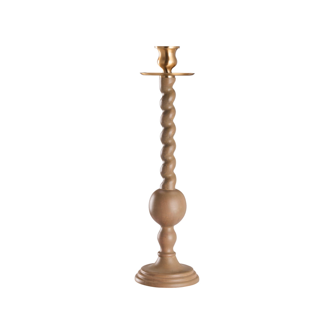 Solid Wood Barley Twist Candlestick