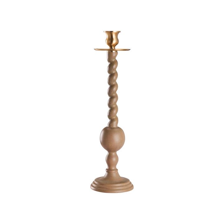 Solid Wood Barley Twist Candlestick