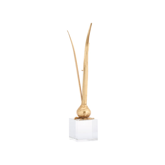 Bulb Gold Leaf Vase - C10110