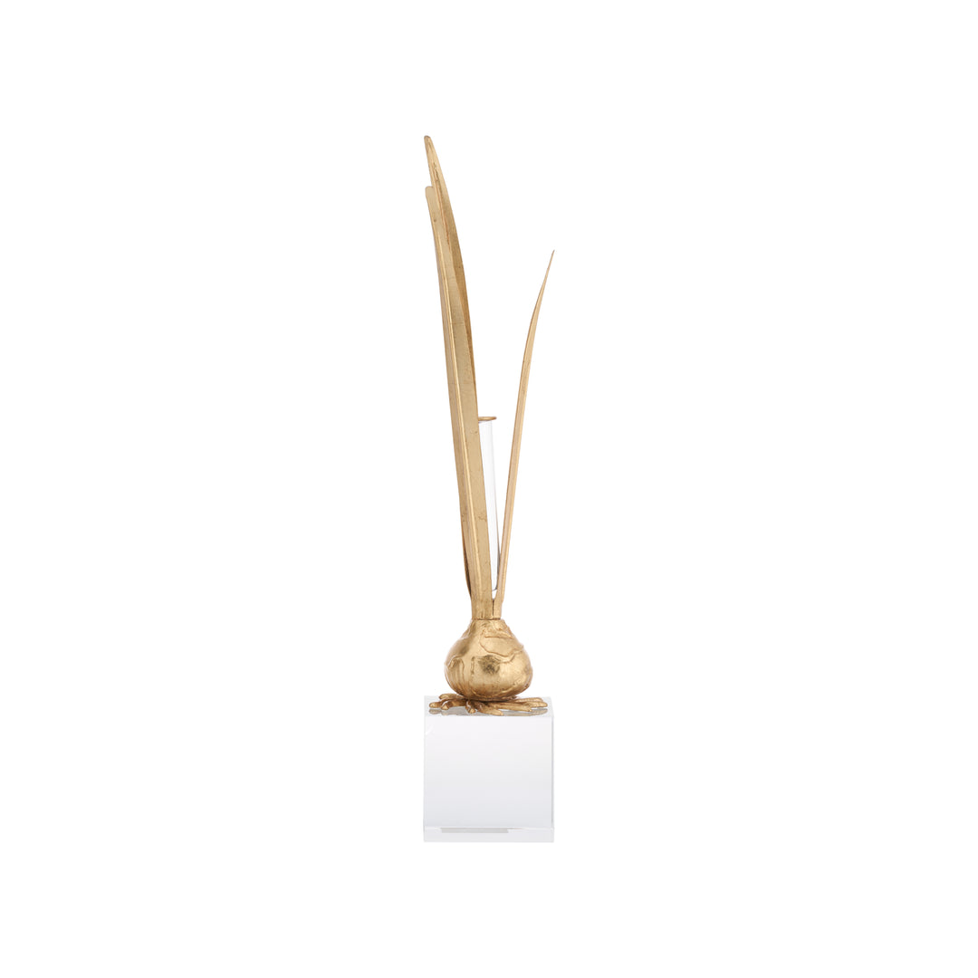 Bulb Gold Leaf Vase - C10110