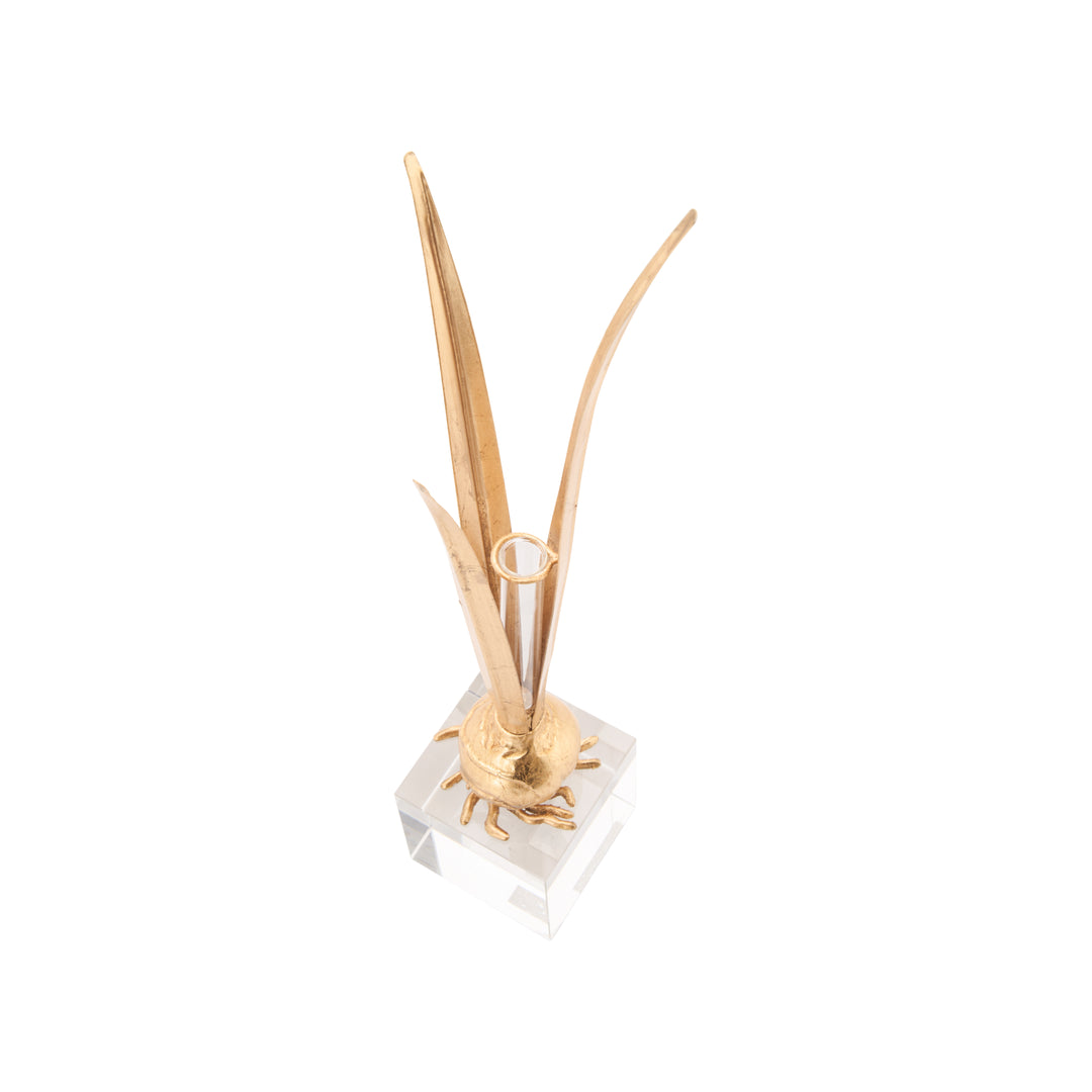 Bulb Gold Leaf Vase - C10110