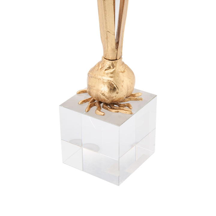 Bulb Gold Leaf Vase - C10110