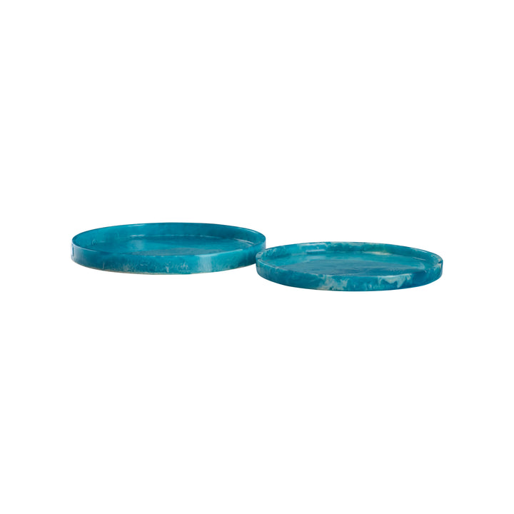 Vista Blue Tray - Set of 2 - C10283