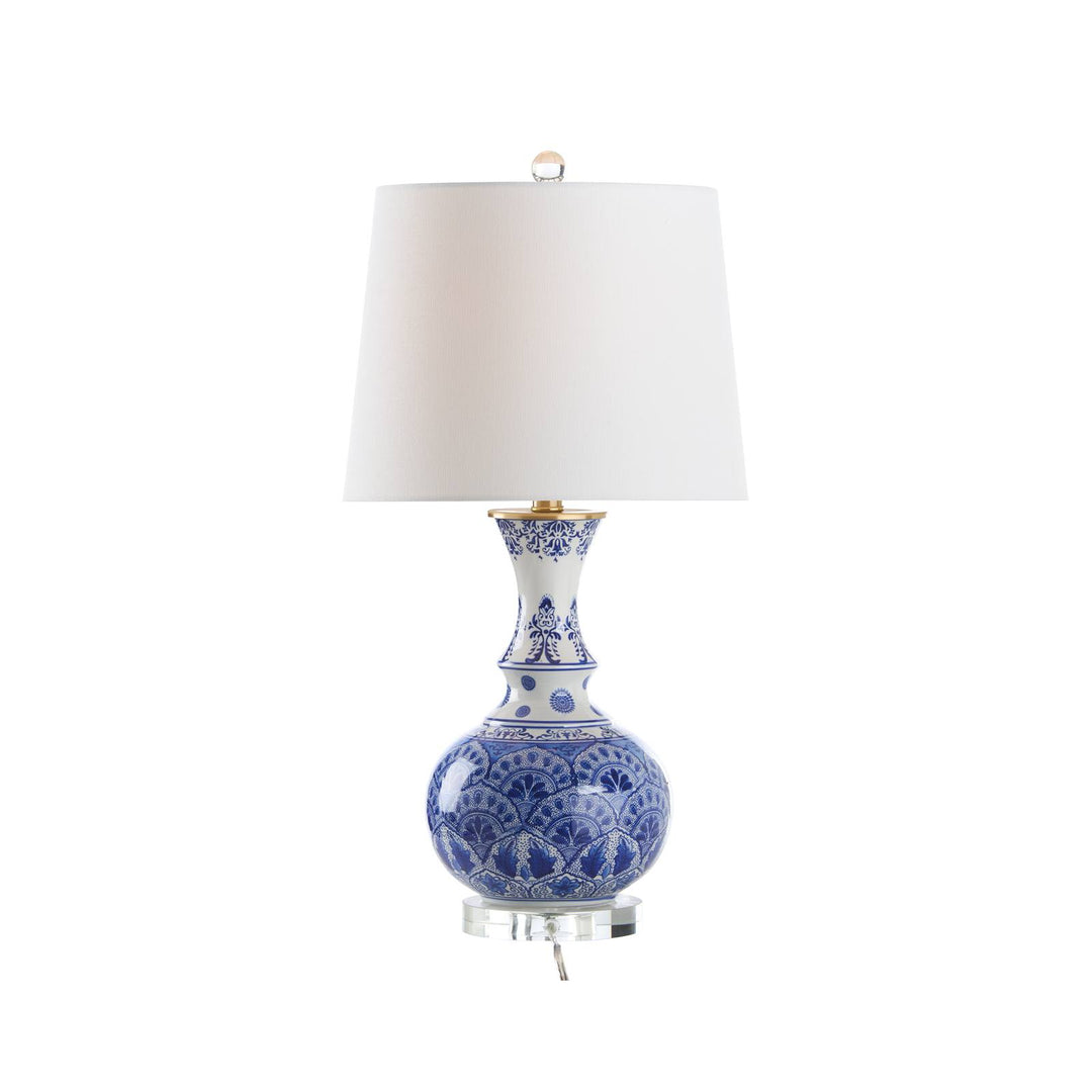 Marguerite Blue And White Lamp - C10297
