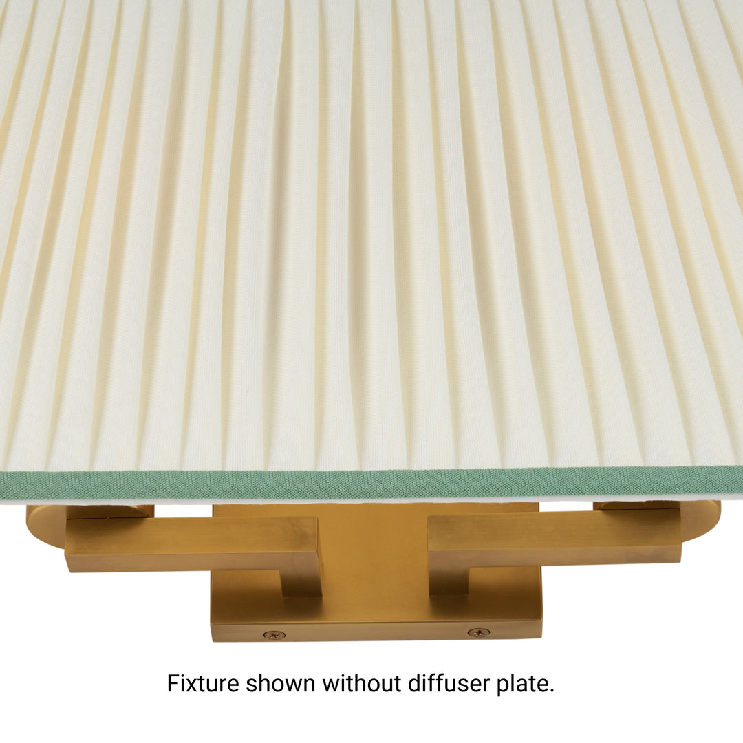 Off White/Green/Antique Brass