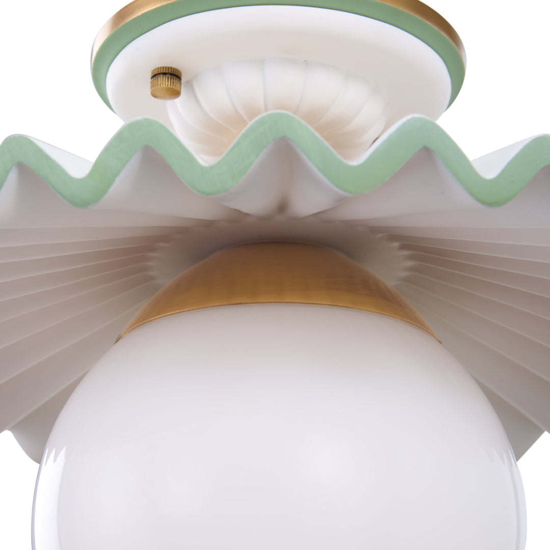 Fancy Ruffle Flushmount - C10448