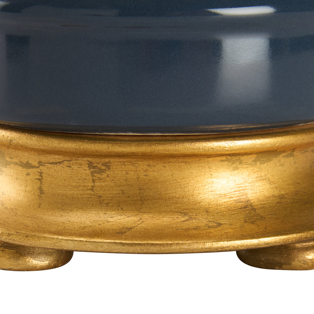 Blue Glaze/Gold Leaf