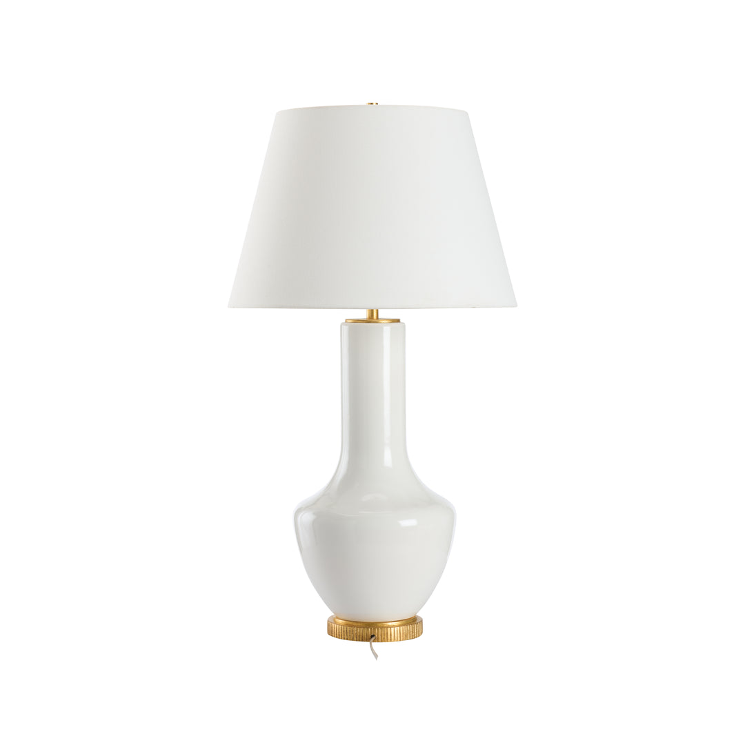 White Glaze/Gold Leaf