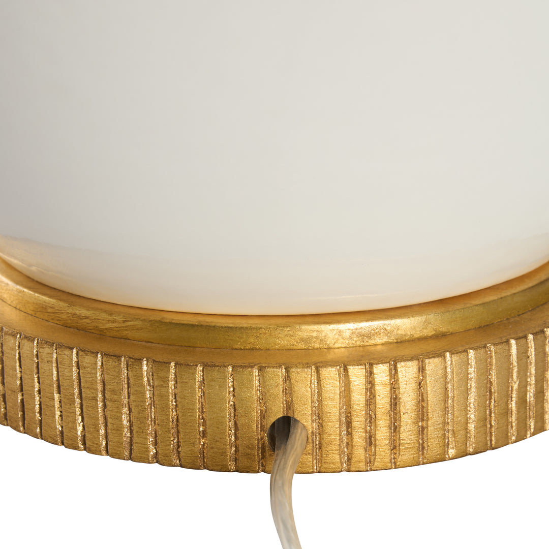 White Glaze/Gold Leaf