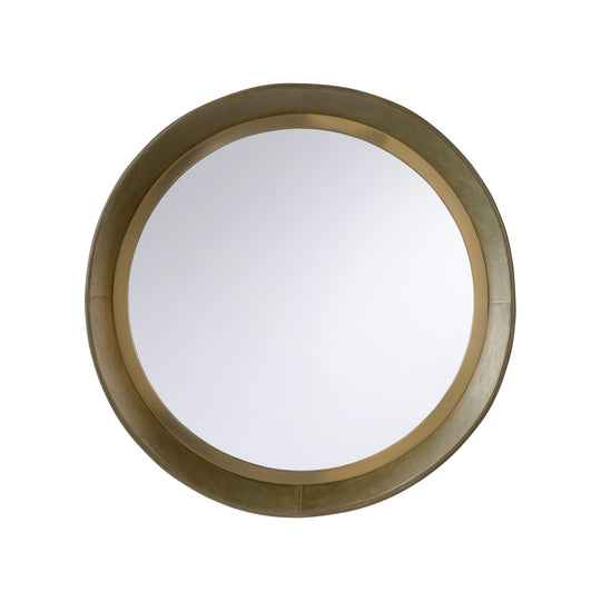 Round Leather Mirror (LG) - C10997
