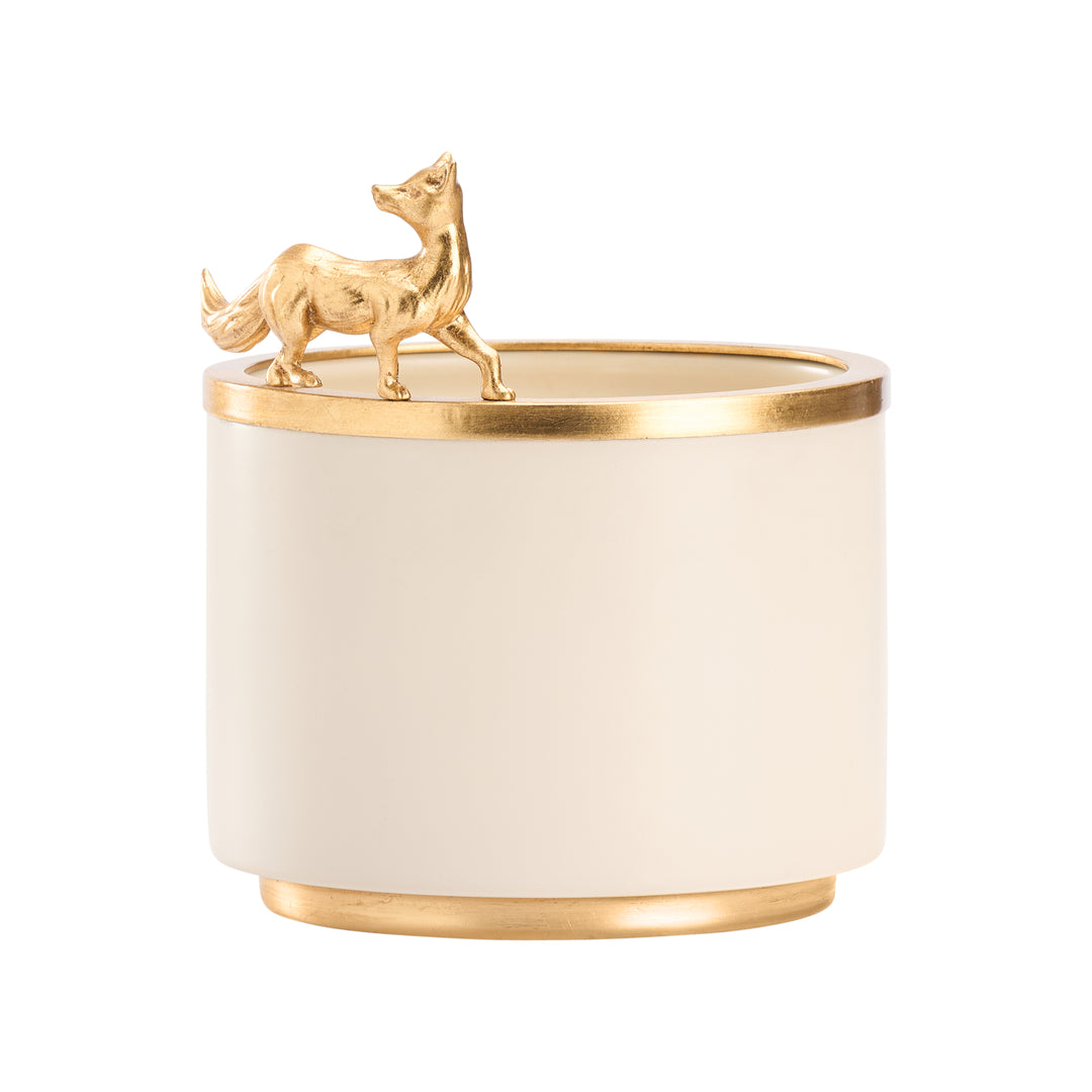 Cream Glaze/Gold Leaf