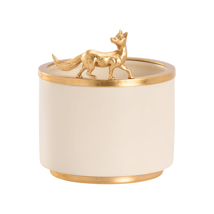 Cream Glaze/Gold Leaf