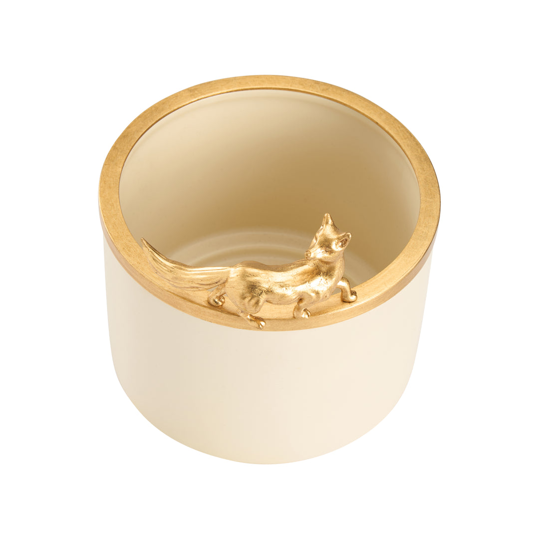 Cream Glaze/Gold Leaf