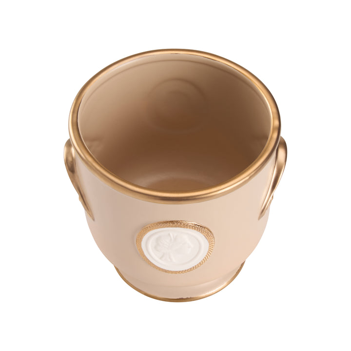 Hand Painted/Beige/Gold