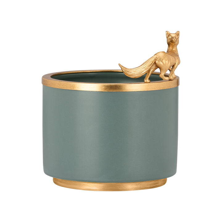Teal/Gold Leaf