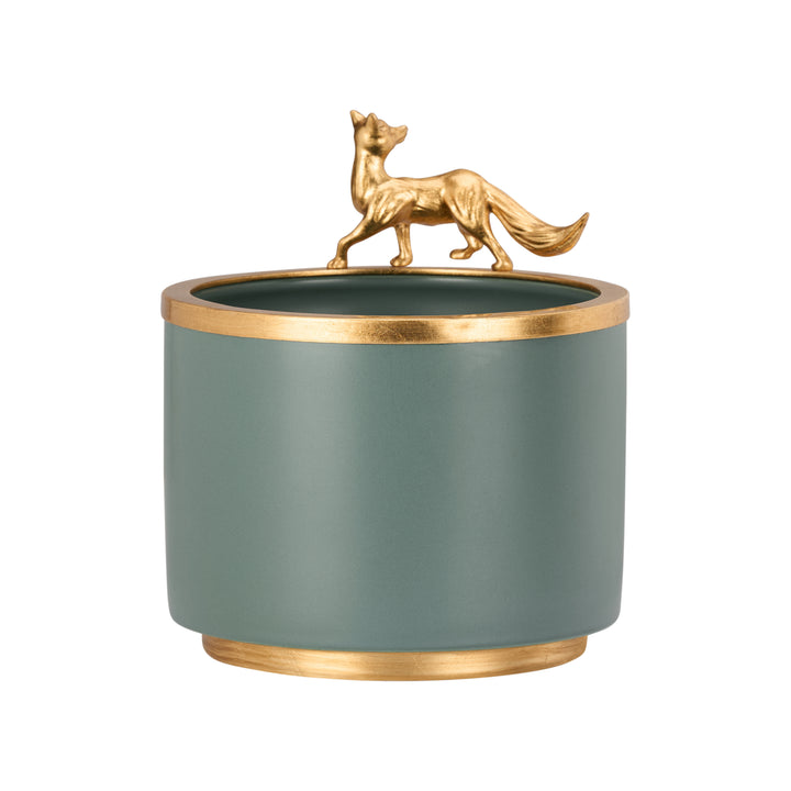 Teal/Gold Leaf
