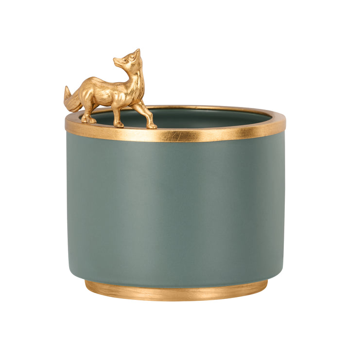 Teal/Gold Leaf