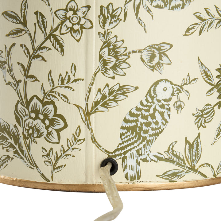 Woodland Toile Tea Caddy Lamp - C11223