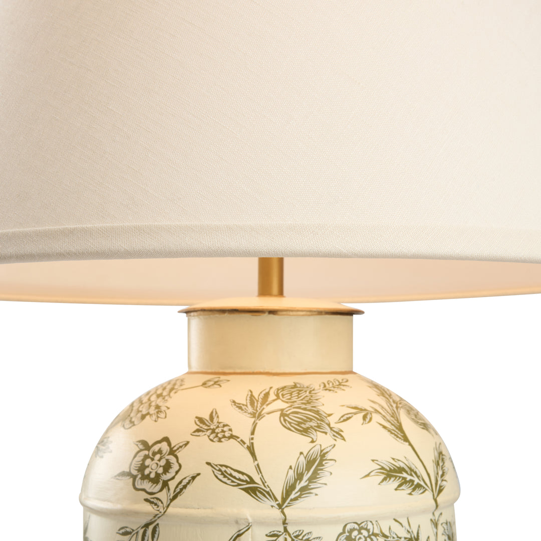 Woodland Toile Tea Caddy Lamp - C11223